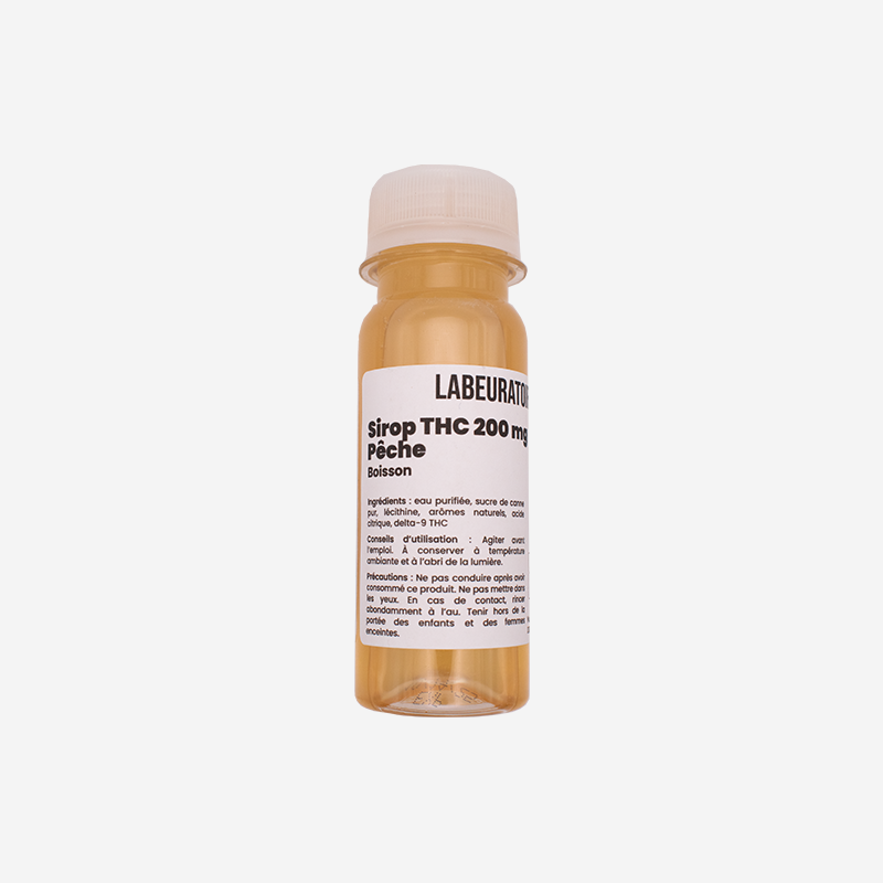 Sirop THC 200 mg Pêche